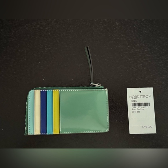 Tory Burch card case wallet color block zipper pouch multi color from Nordstrom - Picture 2 of 7